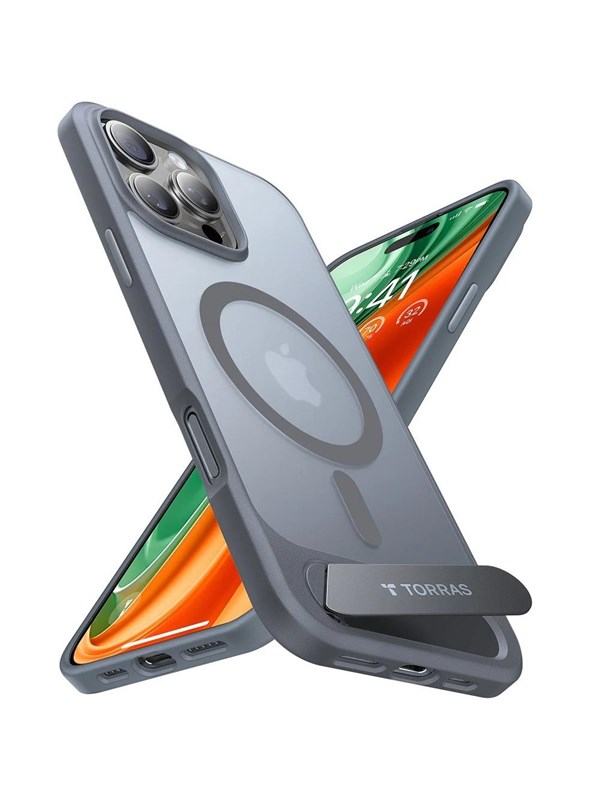 Torras Pstand Series Case - iPhone 16 Pro (Titanium grey)