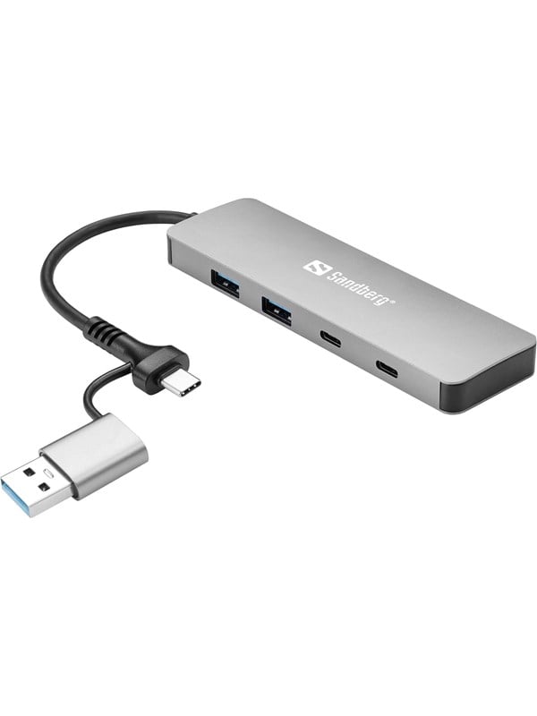 Sandberg 4-Port USB Hub USB hub - 4 porttia - USB 3.0 - hopea