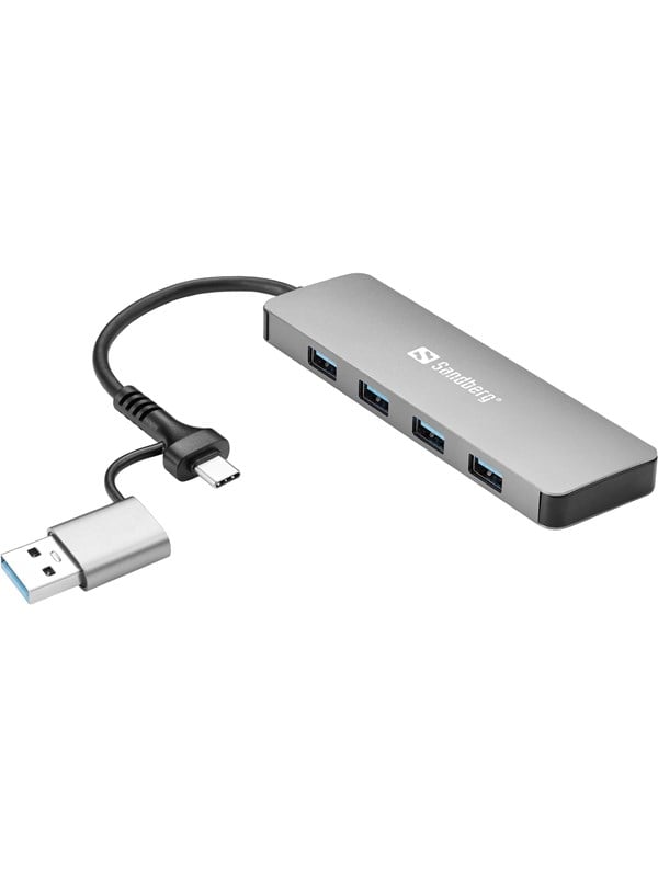 Sandberg 4-Port USB Hub USB hub - 4 porttia - USB 3.0 - hopea