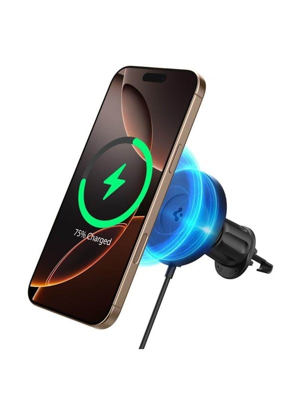 Spigen OneTap Pro 4 MagSafe Car Mount Charger - black - Wireless / AirVent Hook