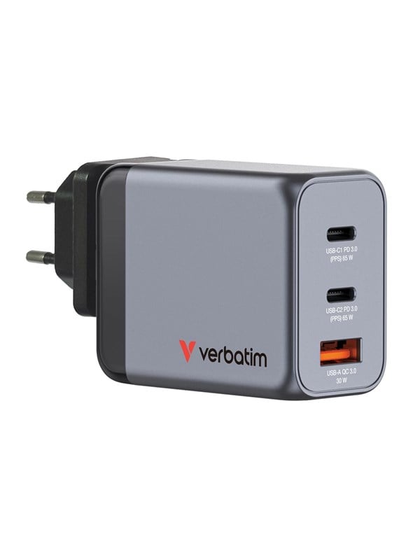 Verbatim power adapter - GaN - 65 Watt