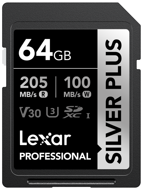 Lexar Professional SILVER PLUS SDXC - 205MB/s - 64GB