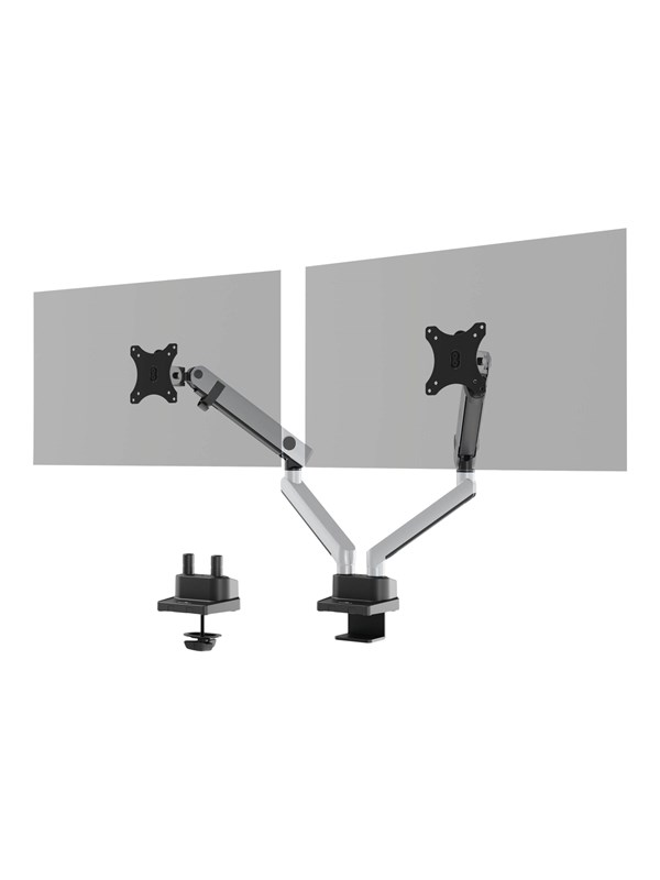 DURABLE Monitorivarsi SELECT PLUS, jossa joustava varsi 2:delle näytölle, pöytäkiinnitys