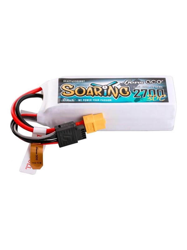 Gens ace &Tattu G-Tech Soaring 2700mAh 14.8V 30C 4S1P LiPo XT60