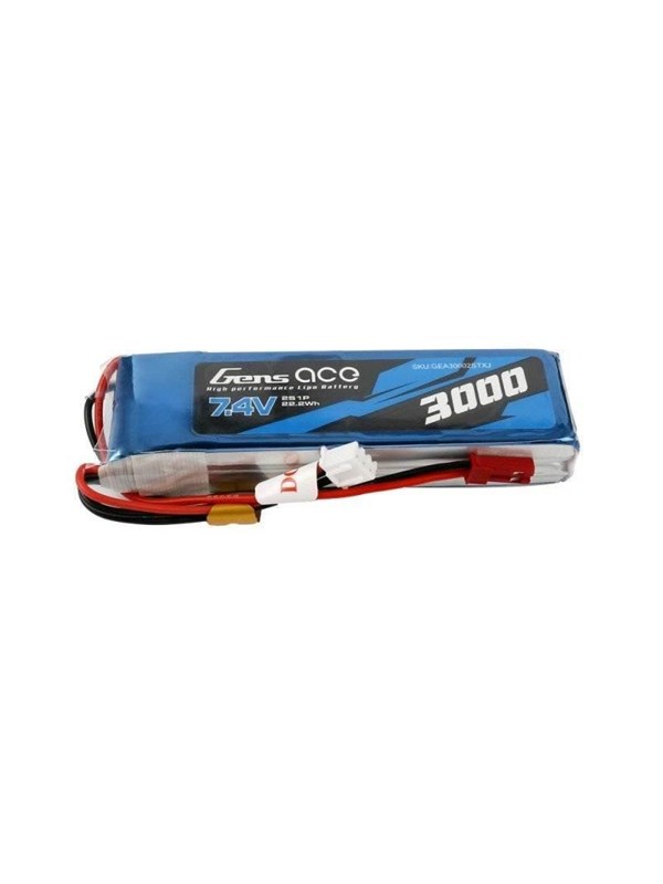 Gens ace &Tattu Battery 3000mAh 7.4V 1C 2S1P LiPo