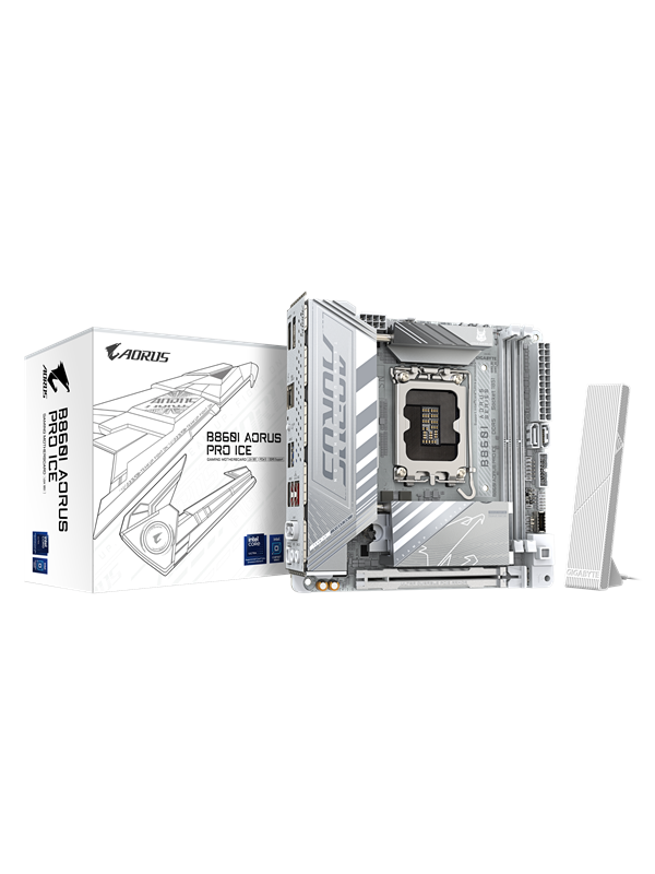 GIGABYTE B860I AORUS PRO ICE Emolevy - Intel B860 - Intel LGA1851 - DDR5 RAM - Mini-ITX