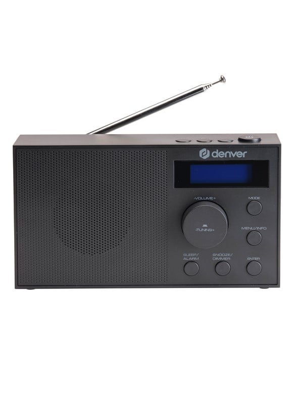 DENVER DAB-51B - Compact DAB+/FM Radio with Dual Alarm (Black)