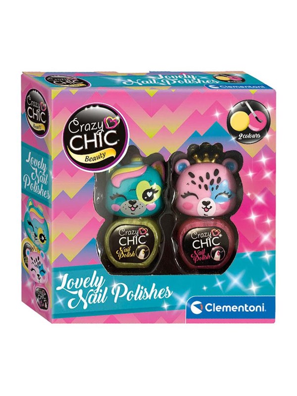 Clementoni Crazy Chic Nail Polish Yellow/Pink 2 pcs.