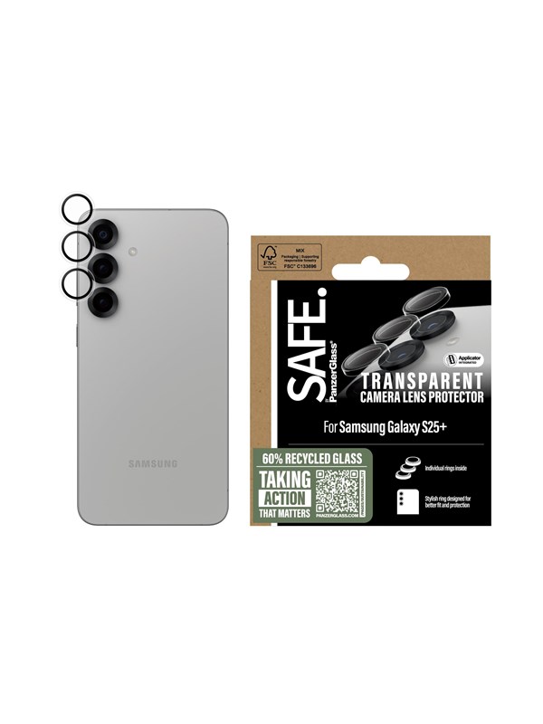 SAFE by PanzerGlass Camera Lens Protector Transparent Samsung Galaxy S25+