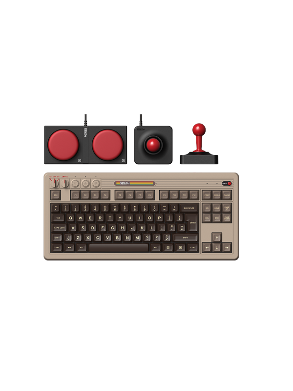 8BitDo Retro Mechanical Keyboard - C64 Edition - ISO - Englanti (UK) - Beige
