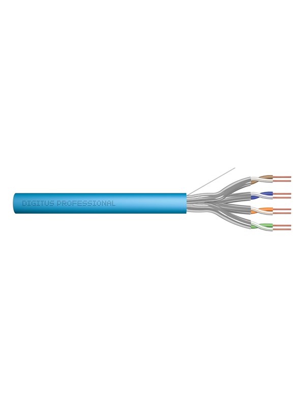 DIGITUS CAT 6A U-FTP Installation Cable - 100m - Sininen - 100m