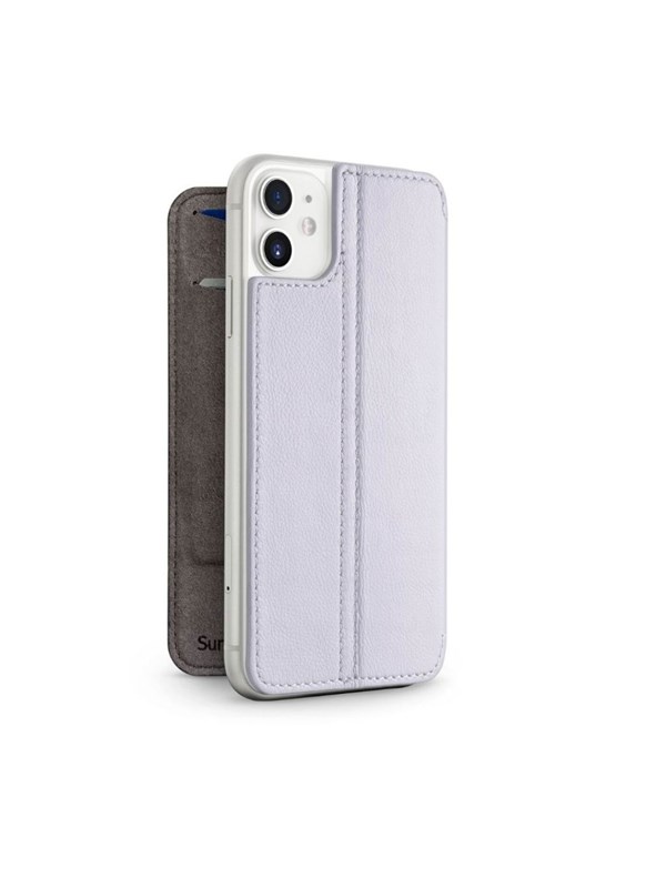 Twelve South SurfacePad for iPhone 11 - Razor Thin nappa leather - Thistle Grey