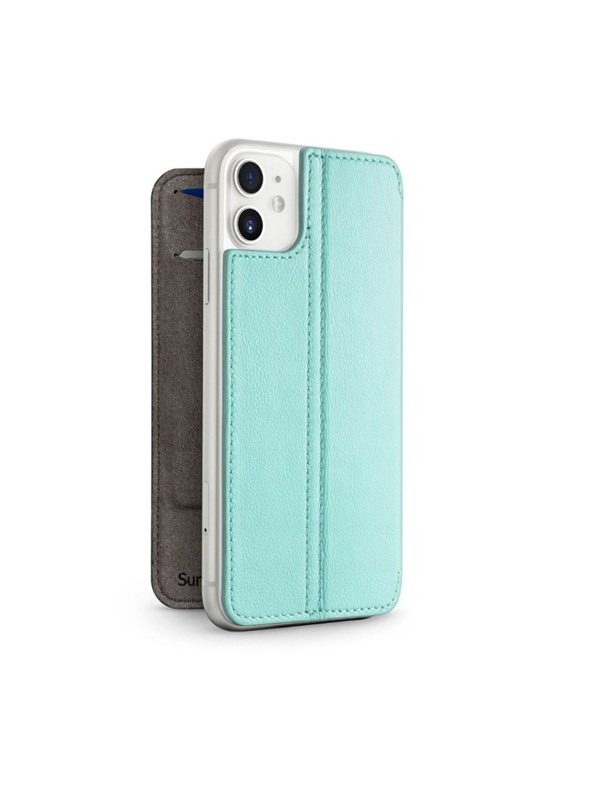 Twelve South SurfacePad for iPhone 11 - Razor Thin nappa leather - Seafoam Green