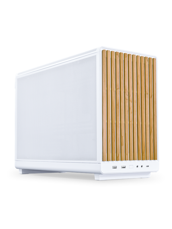 Lian Li A3-mATX WD Wood Edition -micro-ATX-kotelo ikkunalla, valkoinen