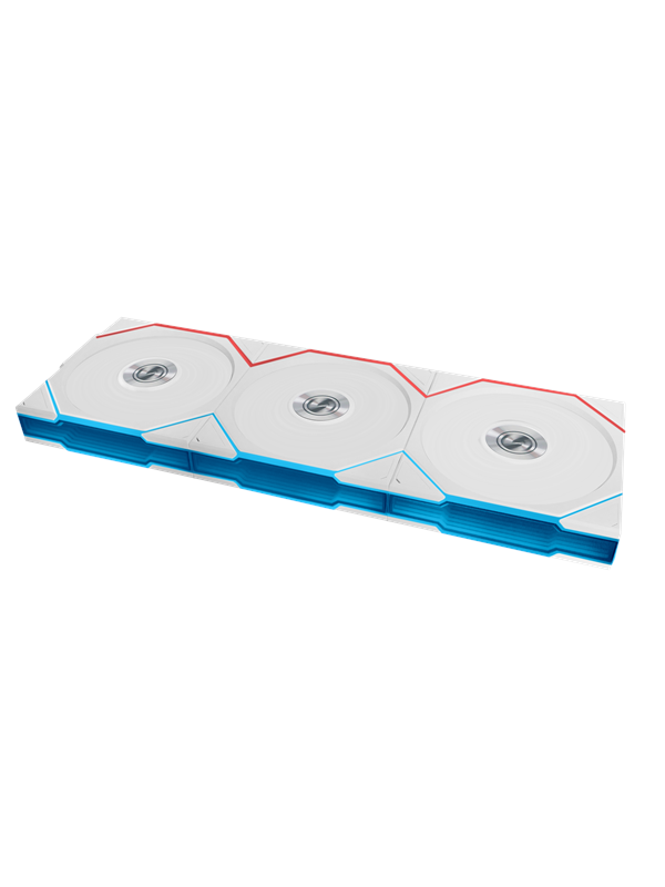 Lian Li UNI FAN TL Wireless 3-pack - Kotelotuuletin - 120mm - Valkoinen - 33 dBA
