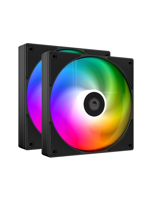 ID-Cooling AS-140-ARGB-K (2-pack) - Kotelotuuletin - 140mm - Musta RGB LED valolla - 25 dBA