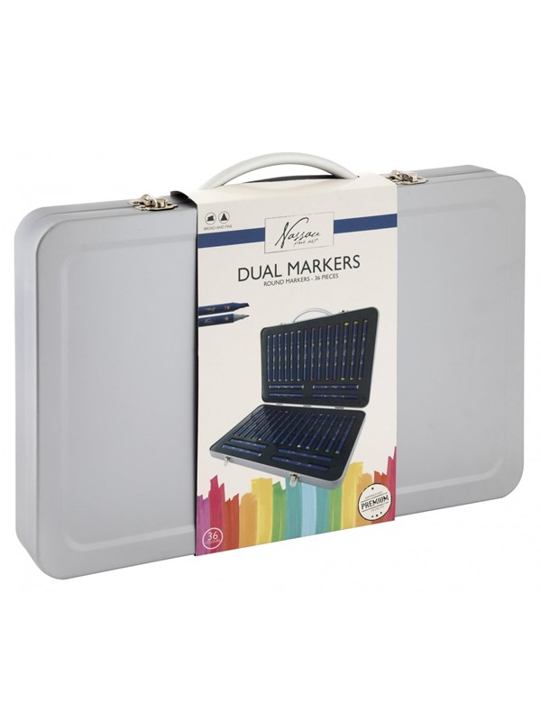 Nassau TWIN MARKERS 36 pcs in metal box