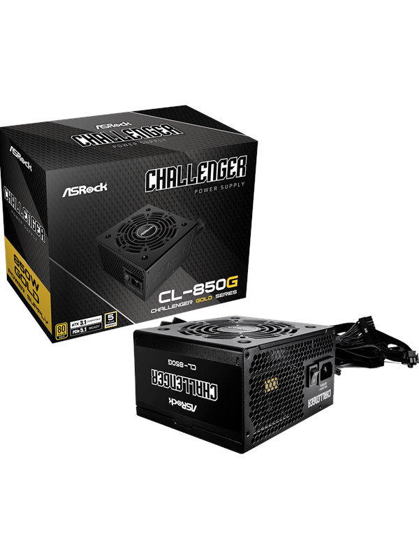 ASRock CL-850G Virtalähde - 850 Watt - 120 mm - ATX 3.1 - 80 Plus Kulta sertifioitu