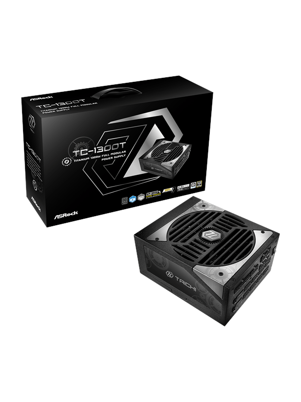 ASRock TC-1300T Virtalähde - 1300 Watt - 135 mm - ATX 3.1 - 80 Plus Titaani sertifioitu