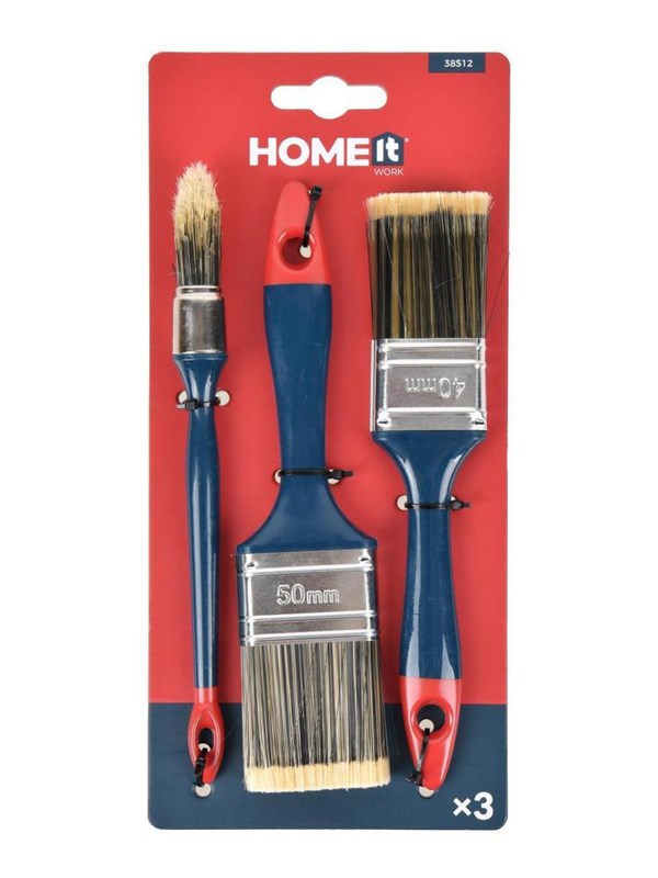 Work>it Brushes in a set of 2 flat 40/50 mm. and 1 round ø15 mm.
