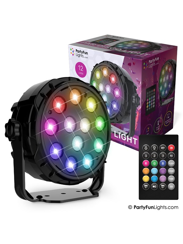 Party Funlight Projektør disko lampe med fjernbetjening Ø: 12.6cm