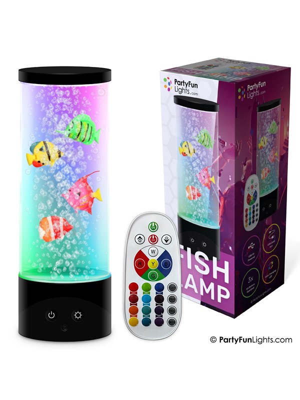 Party Funlight Fiske lampe med fjernbetjening H: 28cm