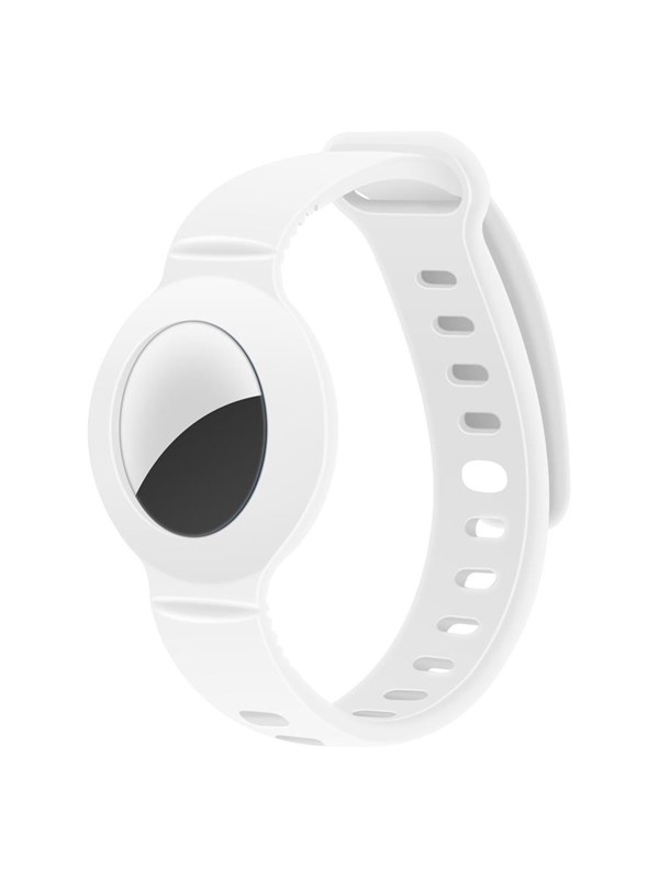 Lippa Silicone Wristband for AirTag and Smart Finder - White
