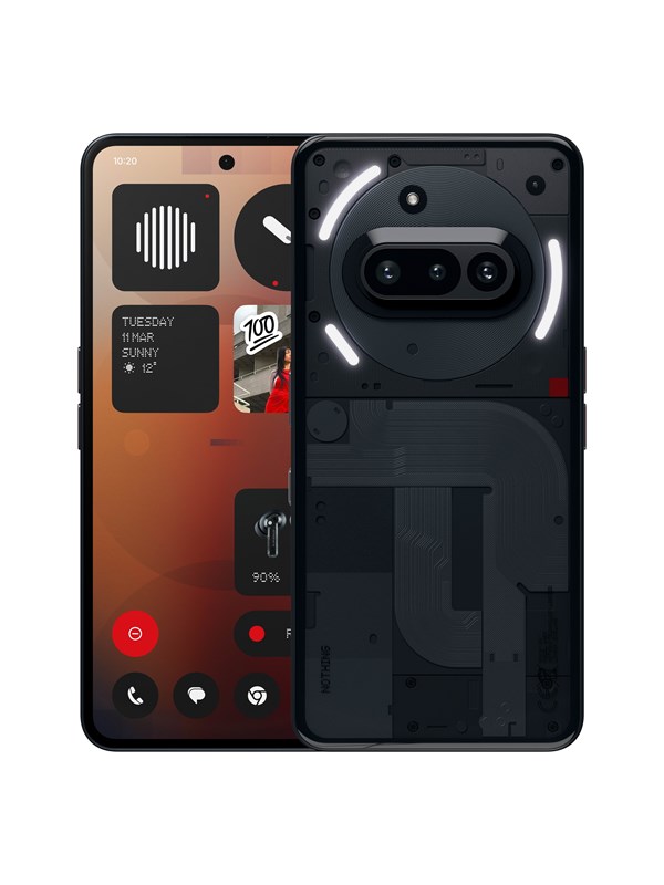 Nothing Phone (3a), 17,2 cm (6.77), 12 GB, 256 GB, 50 MP, Android 15, musta