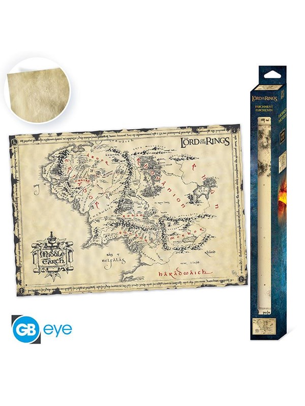 ABYstyle - THE LORD OF THE RINGS Parchment poster Middle Earth - Juliste