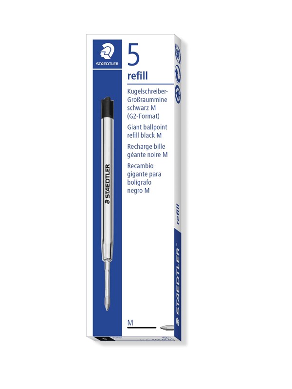 Staedtler 458 M-9 musta G2 jumbo-kuulakärkikynän täyttö