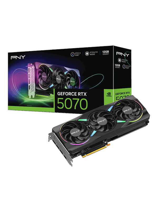 PNY GeForce RTX 5070 Epic-X - 12GB GDDR7 RAM - Näytönohjaimet