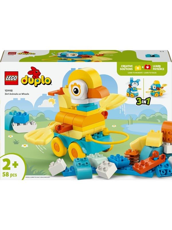 LEGO DUPLO 10448 Eläimiä pyörien päällä - 3in1-setti