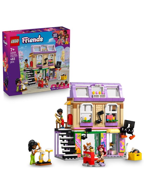 LEGO Friends 42653 Musiikkikauppa ja asunto