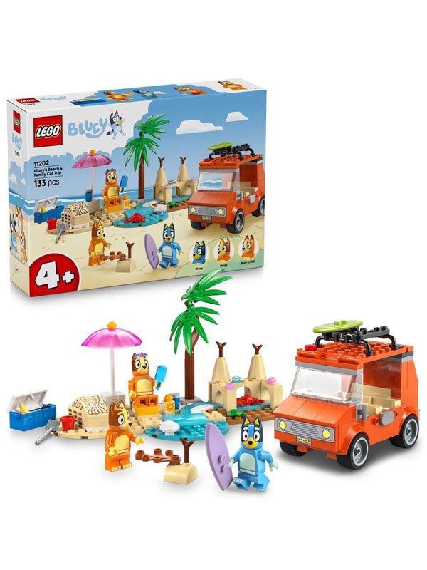 LEGO Bluey 11202 Tuurin perheen autoretki rannalle