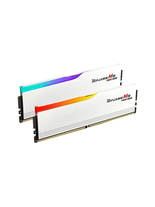 G.Skill Ripjaws M5 Neo RGB DDR5-6000 - 64GB - CL30 - Dual Channel (2 pcs) - AMD EXPO - Valkoinen RGB