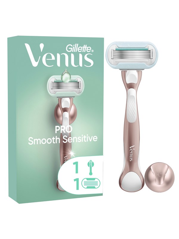 Gillette-Venus Pro Smooth Sensitive Handle + 1 refill + 1 hook