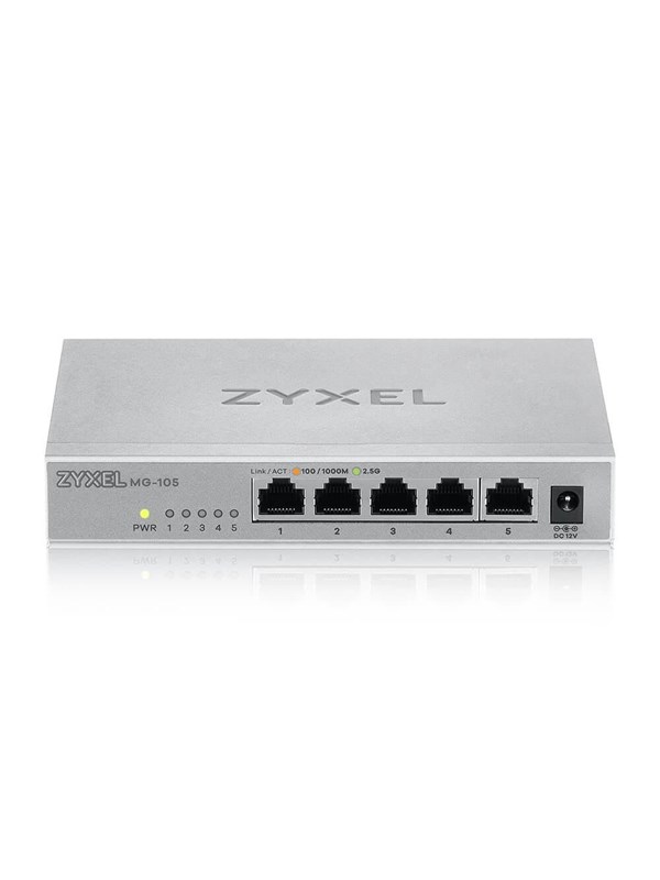 ZyXEL XMG-105 5-Port 2.5G Unmanaged Switch with 10G Uplink
