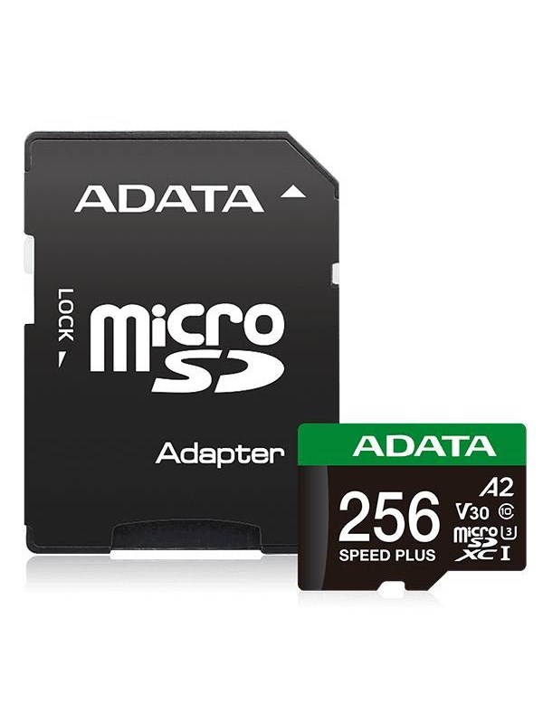 A-Data Speed Plus MicroSD/SD - 180MB/s - 256GB