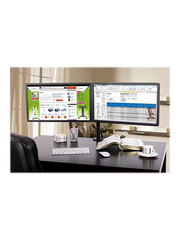 IC INTRACOM TECHly stand - for 2 LCD displays - black