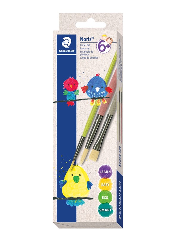 Staedtler 989R-S BK3 synteettinen sivellinsarja, 3 sivellintä