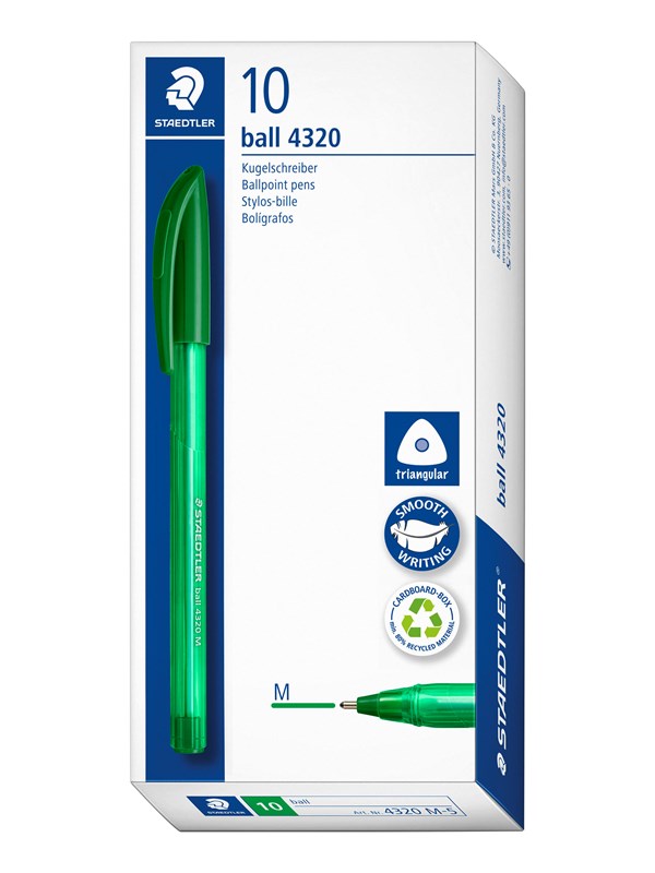 Staedtler Ballpoint pen ball 4320 10 pcs M green