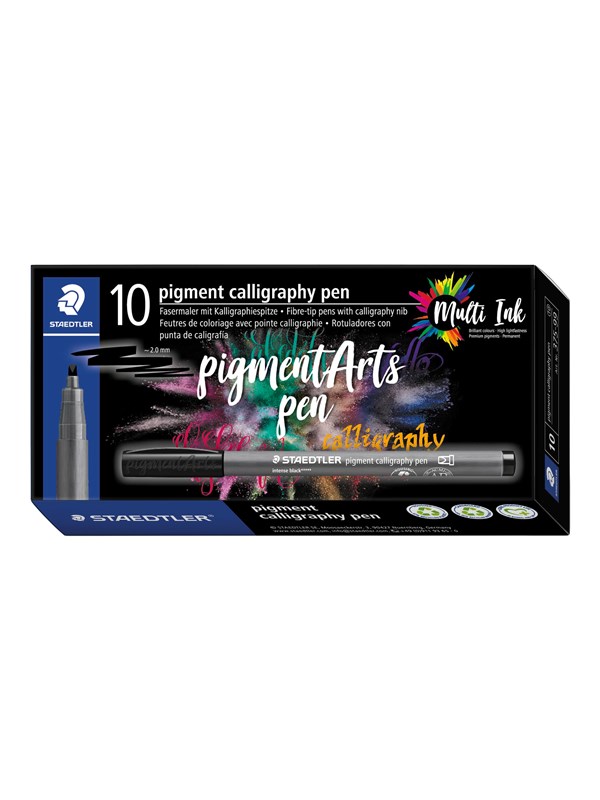 Staedtler pigment calligraphy pen 10 pcs int. black