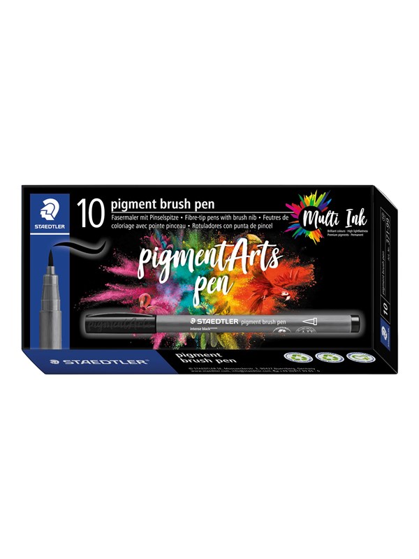 Staedtler pigment brush pen 10 pcs plum