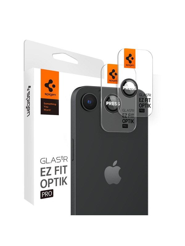 Spigen Glass tR EZ Fit Optik Pro 2 Pack - black - iPhone 17e/16e