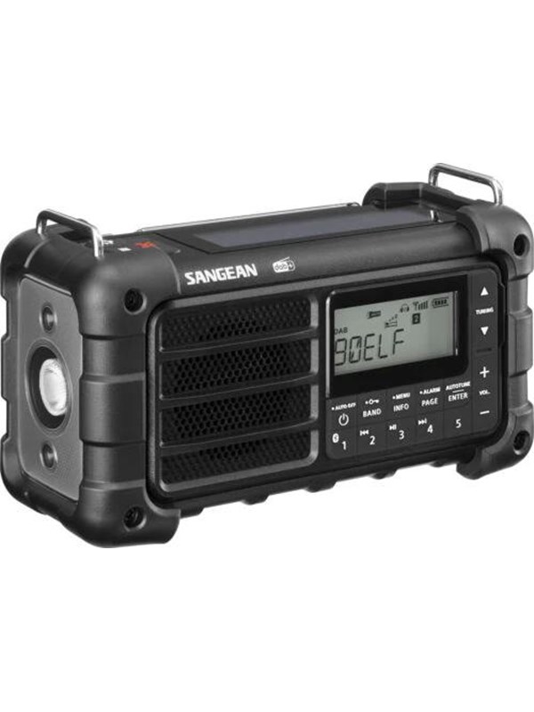 Sangean MMR-99 - Bluetooth - Handcrank - Solar Radio - DAB/DAB+/FM - Mono - Musta
