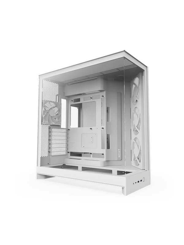 NZXT H9 Flow RGB (2025) - All White - Kotelot - Miditower - Valkoinen