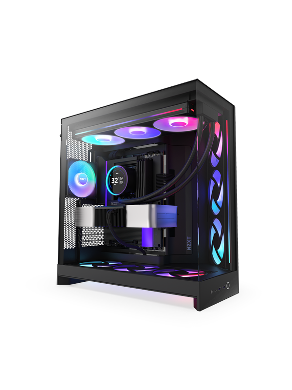 NZXT H9 Flow RGB+ (2025) - All Black - Controller incl - Kotelot - Miditower - Musta