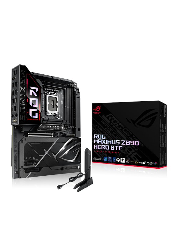 ASUS ROG MAXIMUS Z890 HERO BTF Emolevy - Intel Z890 - Intel LGA1851 - DDR5 RAM - ATX