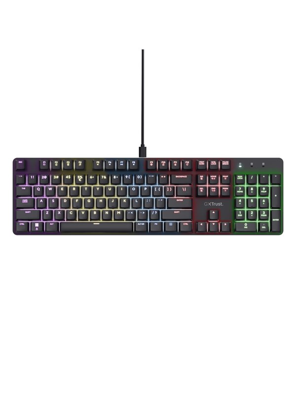 Trust GXT871 Zora Mechanical - Pelinäppäimistö - Pohjoismainen