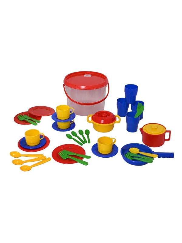 Plasto Kitchen set in bucket 39 parts